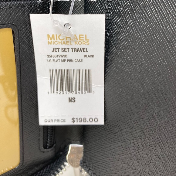 MichaelKors Flat Phone Case Wallet MiniLogo Black - Picture 7 of 7